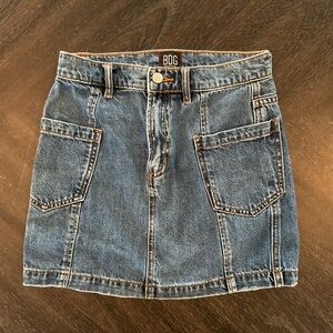 BDG Blue Denim Skirt with Pockets